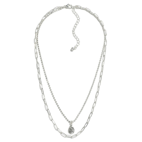 Chain/Teardrop Necklace-r3velthreads-R3vel Threads, Women's Fashion Boutique, Located in Hudsonville, Michigan