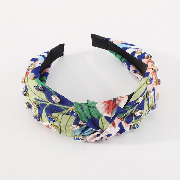 Navy Studded Floral Headband-Judson & Co-R3vel Threads, Women's Fashion Boutique, Located in Hudsonville, Michigan