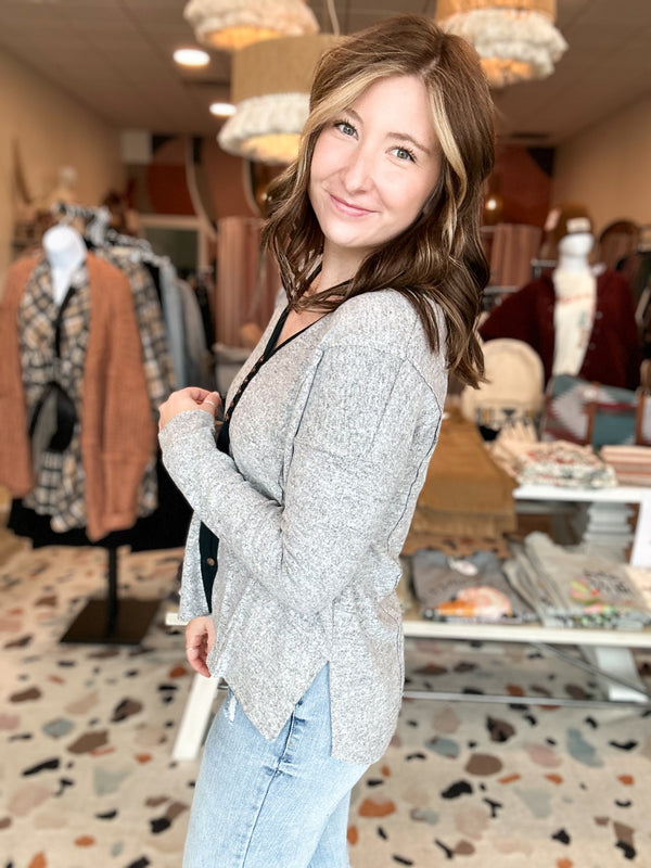 Izzy Sweater Top-Hem & Thread-R3vel Threads, Women's Fashion Boutique, Located in Hudsonville, Michigan