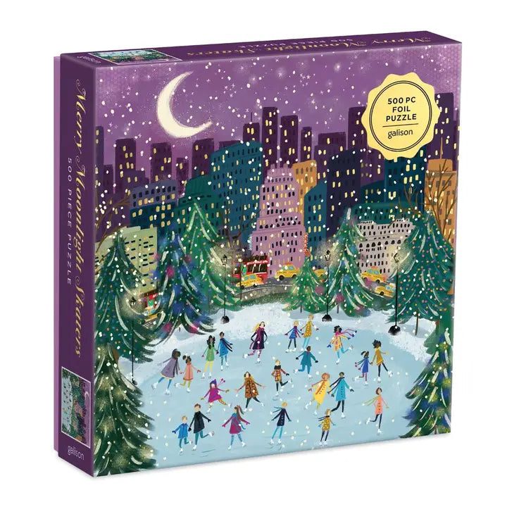 Merry Moonlight Skaters Puzzle-r3velthreads-R3vel Threads, Women's Fashion Boutique, Located in Hudsonville, Michigan