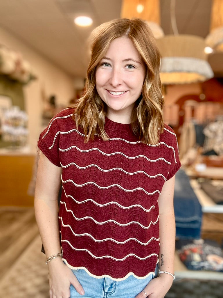 Sara Sweater Vest-She+Sky-R3vel Threads, Women's Fashion Boutique, Located in Hudsonville, Michigan
