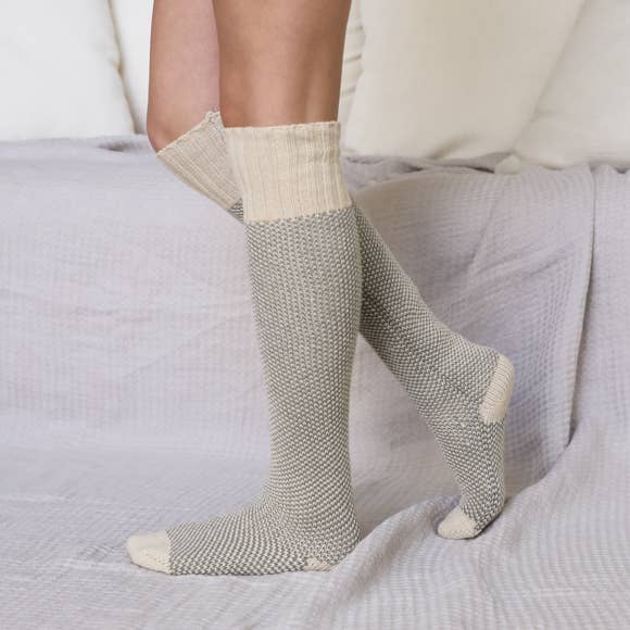 Warm & Soft Open Work Knit Lounge Socks 🧦-Leto Accessories-R3vel Threads, Women's Fashion Boutique, Located in Hudsonville, Michigan