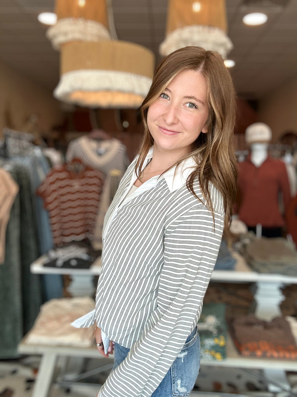 Julia Button Down-gilli-R3vel Threads, Women's Fashion Boutique, Located in Hudsonville, Michigan
