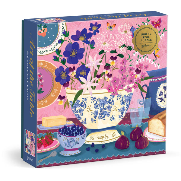 Joy Laforme Art of the Table 500 Piece Foil Puzzle-Chronicle Books-R3vel Threads, Women's Fashion Boutique, Located in Hudsonville, Michigan