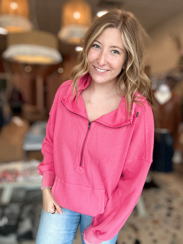 Charlee Half Zip-Bibi-R3vel Threads, Women's Fashion Boutique, Located in Hudsonville, Michigan