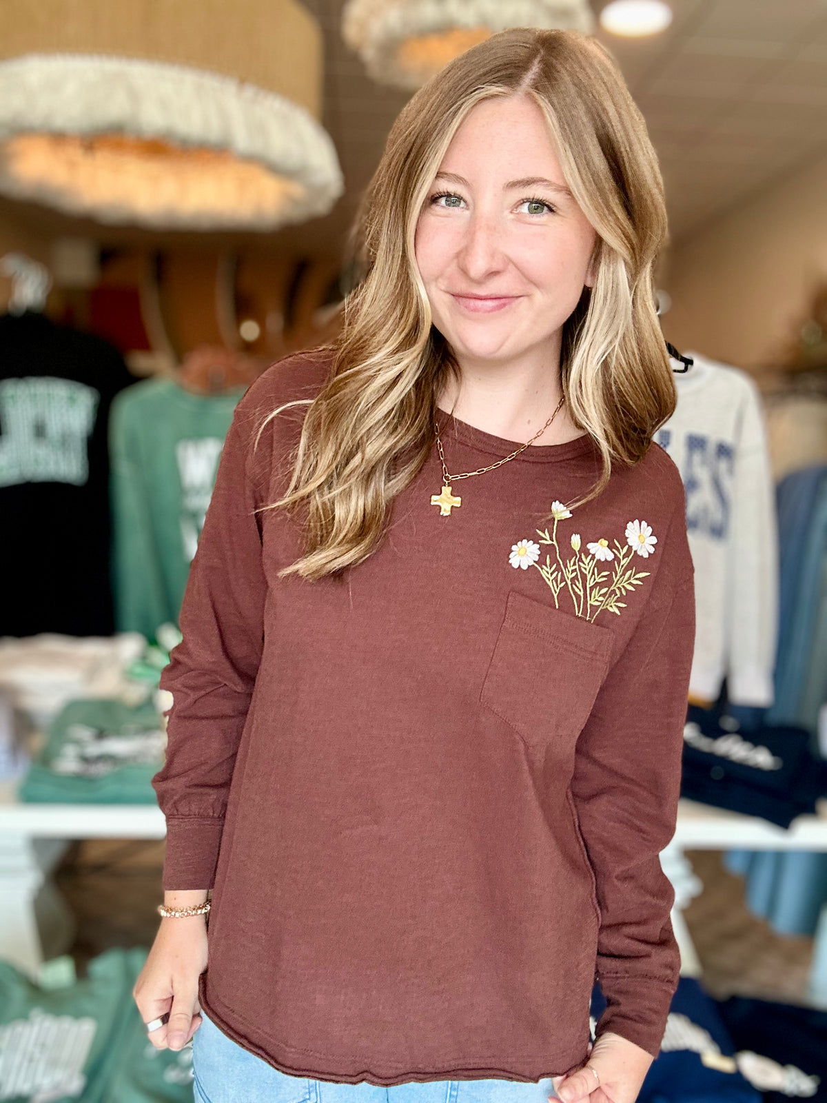 Kendra Embroidered Top-In loom-R3vel Threads, Women's Fashion Boutique, Located in Hudsonville, Michigan