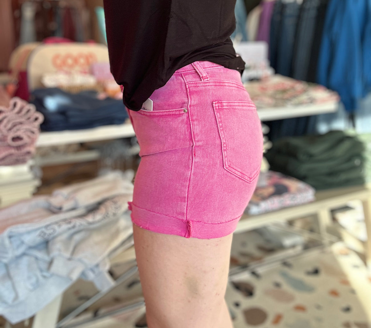 Ellie Shorts-Zenana-R3vel Threads, Women's Fashion Boutique, Located in Hudsonville, Michigan