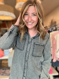 Amber Button Down-Doe & Rae-R3vel Threads, Women's Fashion Boutique, Located in Hudsonville, Michigan