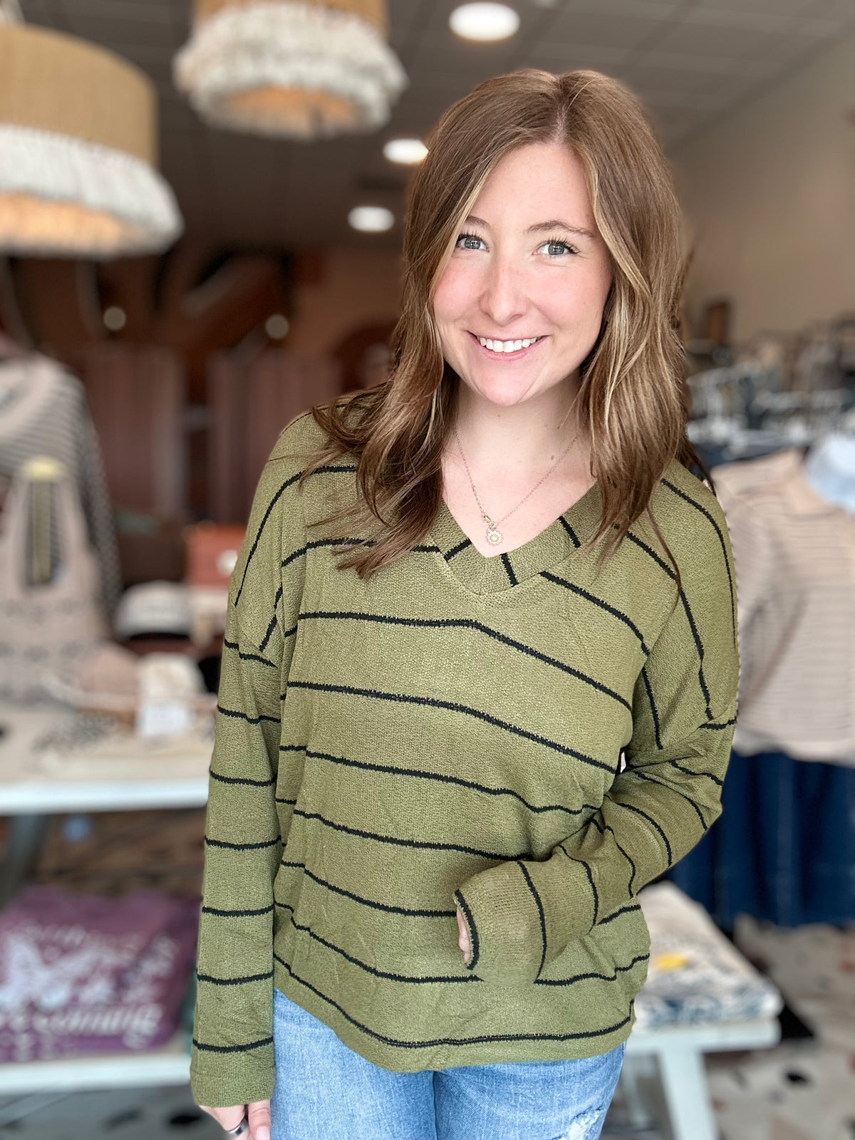 Dana Top-Blu Pepper-R3vel Threads, Women's Fashion Boutique, Located in Hudsonville, Michigan