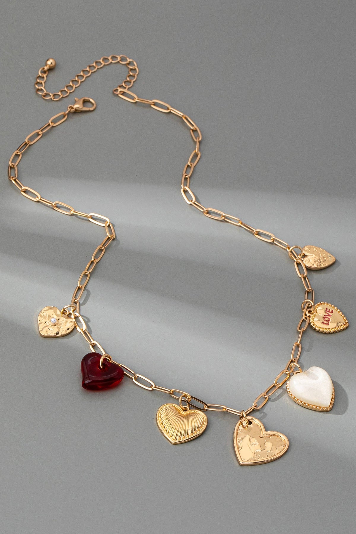 Heart Charm Necklace-JOSSLYN by wall to wall-R3vel Threads, Women's Fashion Boutique, Located in Hudsonville, Michigan