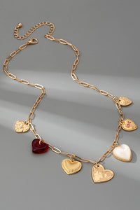Heart Charm Necklace-JOSSLYN by wall to wall-R3vel Threads, Women's Fashion Boutique, Located in Hudsonville, Michigan