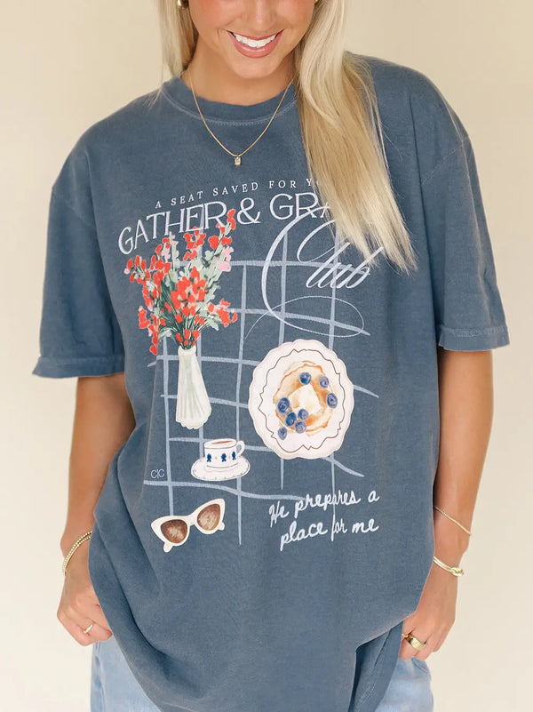 Gather and Grace Tee-Whitney | Chaudoin Creations-R3vel Threads, Women's Fashion Boutique, Located in Hudsonville, Michigan