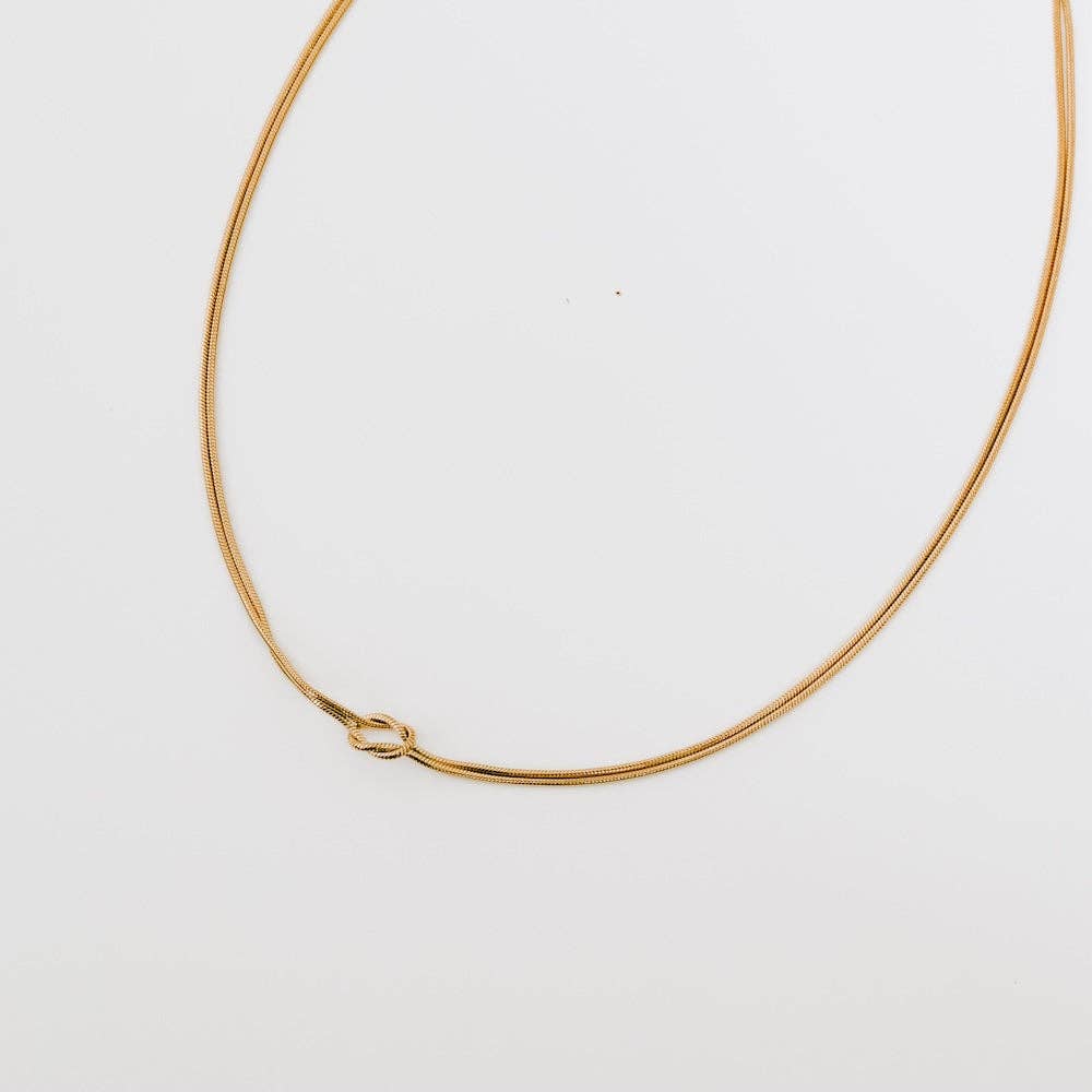 Tie The Knot Necklace - WATERPROOF Wholesale-Pretty Simple-R3vel Threads, Women's Fashion Boutique, Located in Hudsonville, Michigan