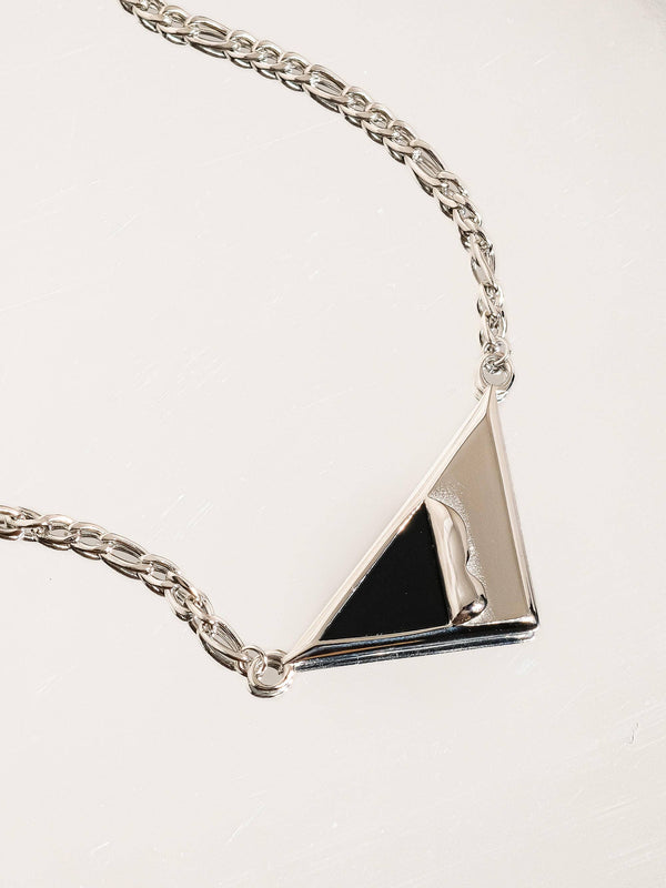 Fanny 18K Gold Non-Tarnish Triangle Urban Necklace-Flânerie by MAIQ-R3vel Threads, Women's Fashion Boutique, Located in Hudsonville, Michigan
