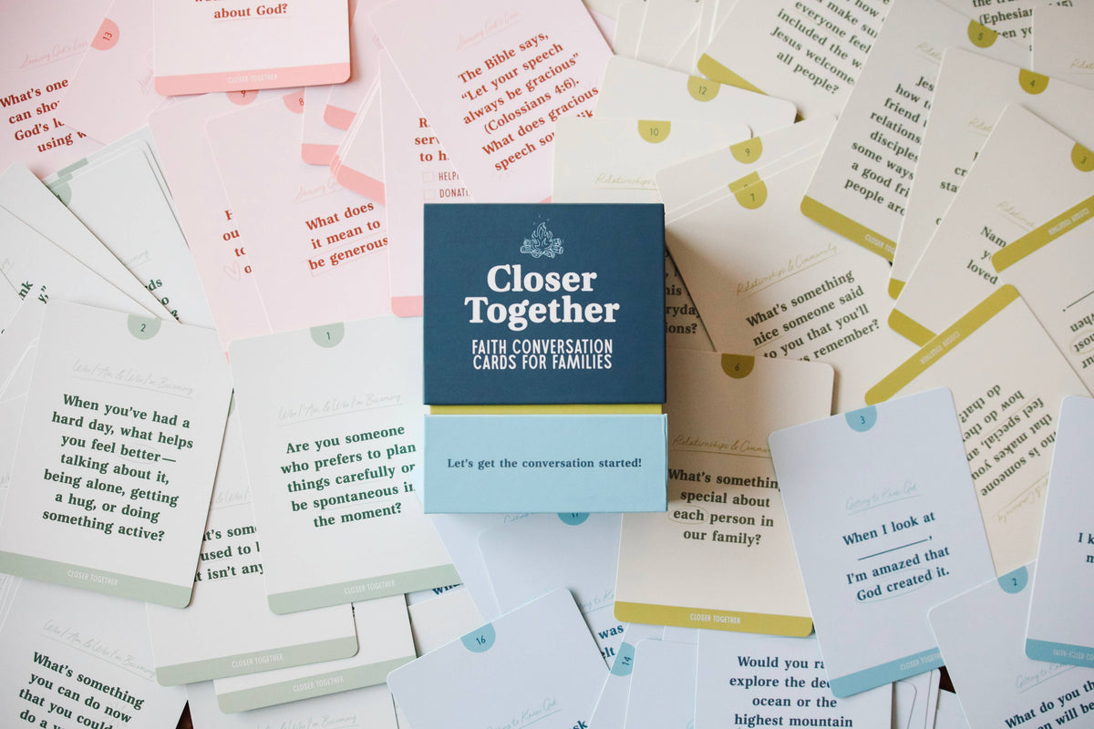 Closer Together: Christian Family Conversation Cards-Paper Peony Press-R3vel Threads, Women's Fashion Boutique, Located in Hudsonville, Michigan