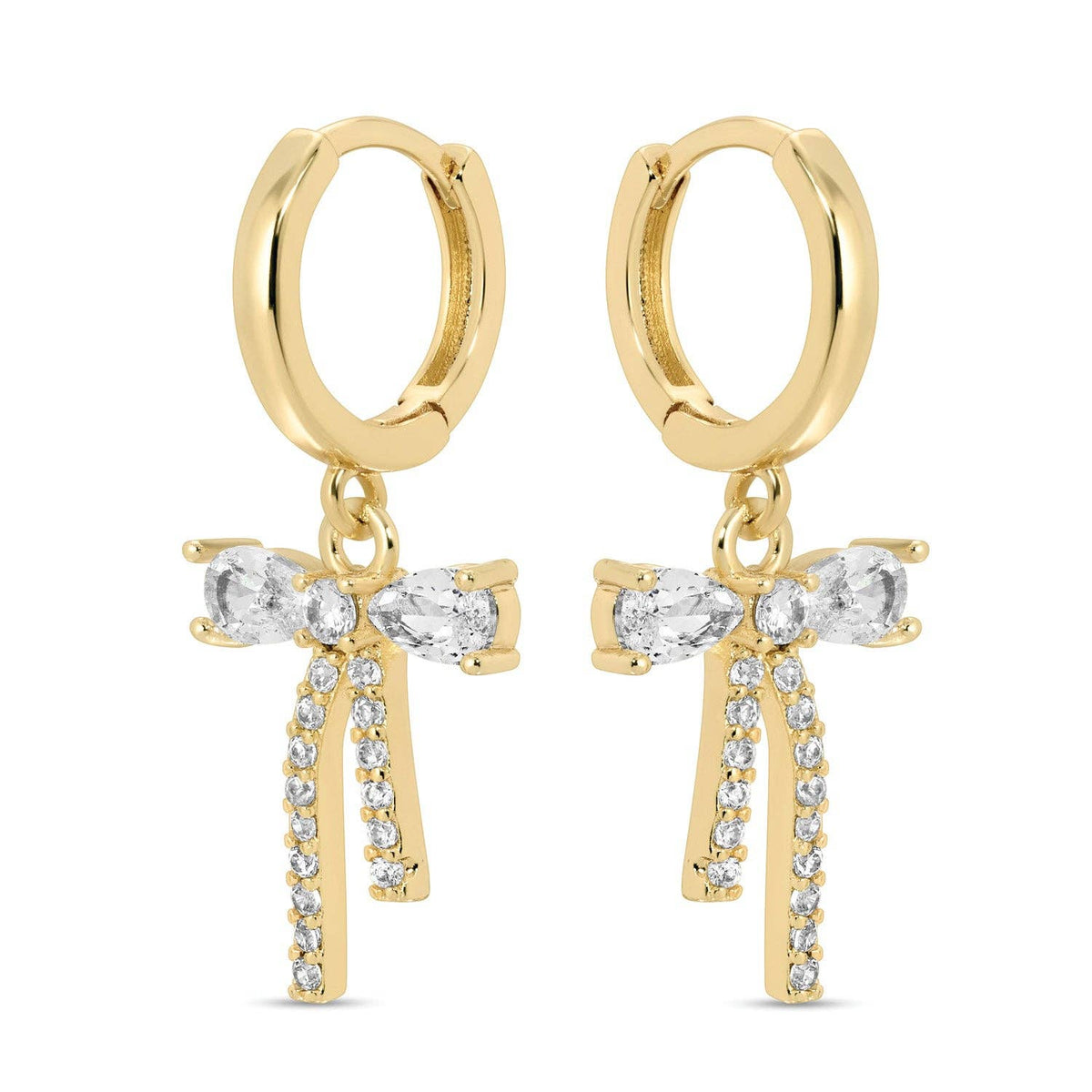 Cz Bow Huggies-Splendid Iris-R3vel Threads, Women's Fashion Boutique, Located in Hudsonville, Michigan