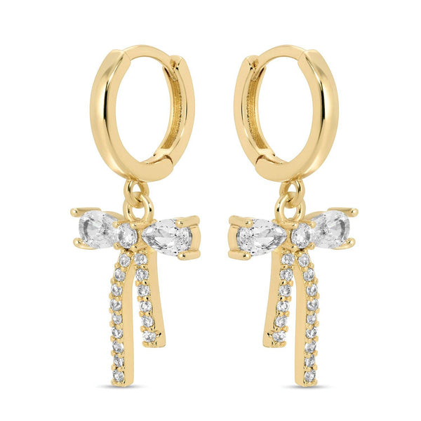 Cz Bow Huggies-Splendid Iris-R3vel Threads, Women's Fashion Boutique, Located in Hudsonville, Michigan