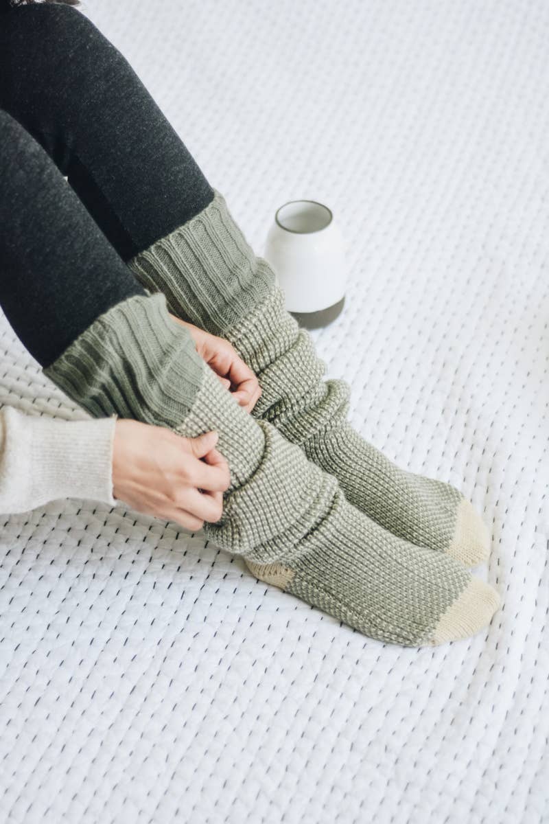 Warm & Soft Open Work Knit Lounge Socks 🧦-Leto Accessories-R3vel Threads, Women's Fashion Boutique, Located in Hudsonville, Michigan