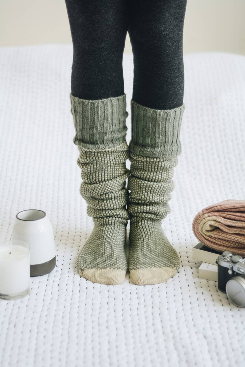 Warm & Soft Open Work Knit Lounge Socks 🧦-Leto Accessories-R3vel Threads, Women's Fashion Boutique, Located in Hudsonville, Michigan