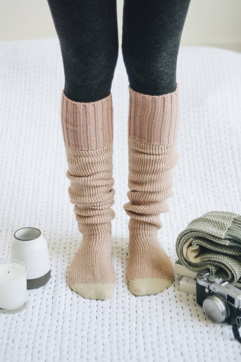 Warm & Soft Open Work Knit Lounge Socks 🧦-Leto Accessories-R3vel Threads, Women's Fashion Boutique, Located in Hudsonville, Michigan
