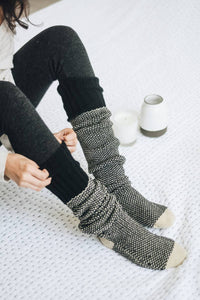 Warm & Soft Open Work Knit Lounge Socks 🧦-Leto Accessories-R3vel Threads, Women's Fashion Boutique, Located in Hudsonville, Michigan