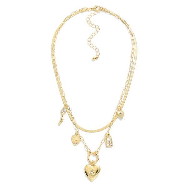 Heart Charm Necklace-Judson & Co-R3vel Threads, Women's Fashion Boutique, Located in Hudsonville, Michigan