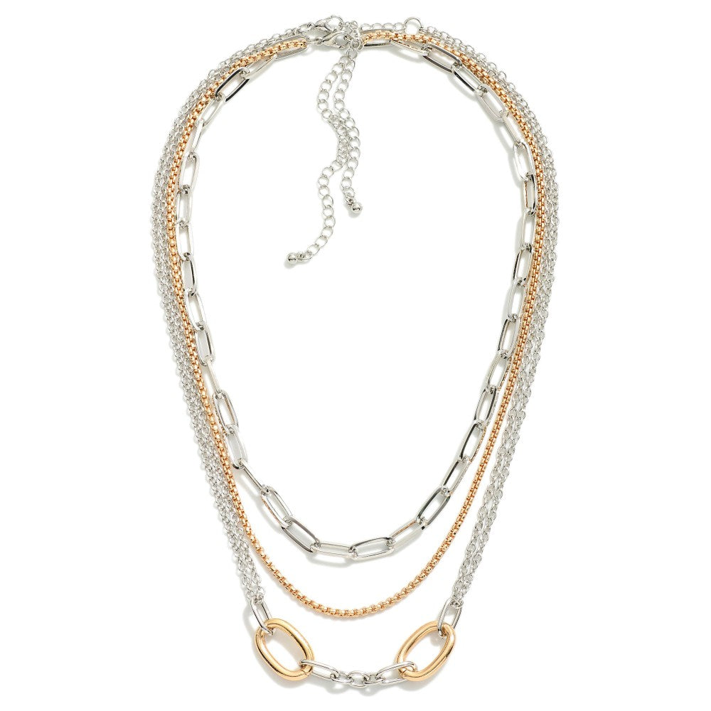 Mixed Metal Triple Chain-Judson & Co-R3vel Threads, Women's Fashion Boutique, Located in Hudsonville, Michigan