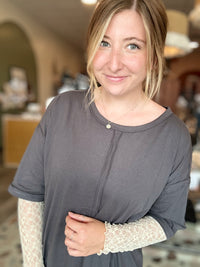 Maeve Top-mustard seed-R3vel Threads, Women's Fashion Boutique, Located in Hudsonville, Michigan