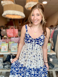 Bianca Dress-Blu Pepper-R3vel Threads, Women's Fashion Boutique, Located in Hudsonville, Michigan