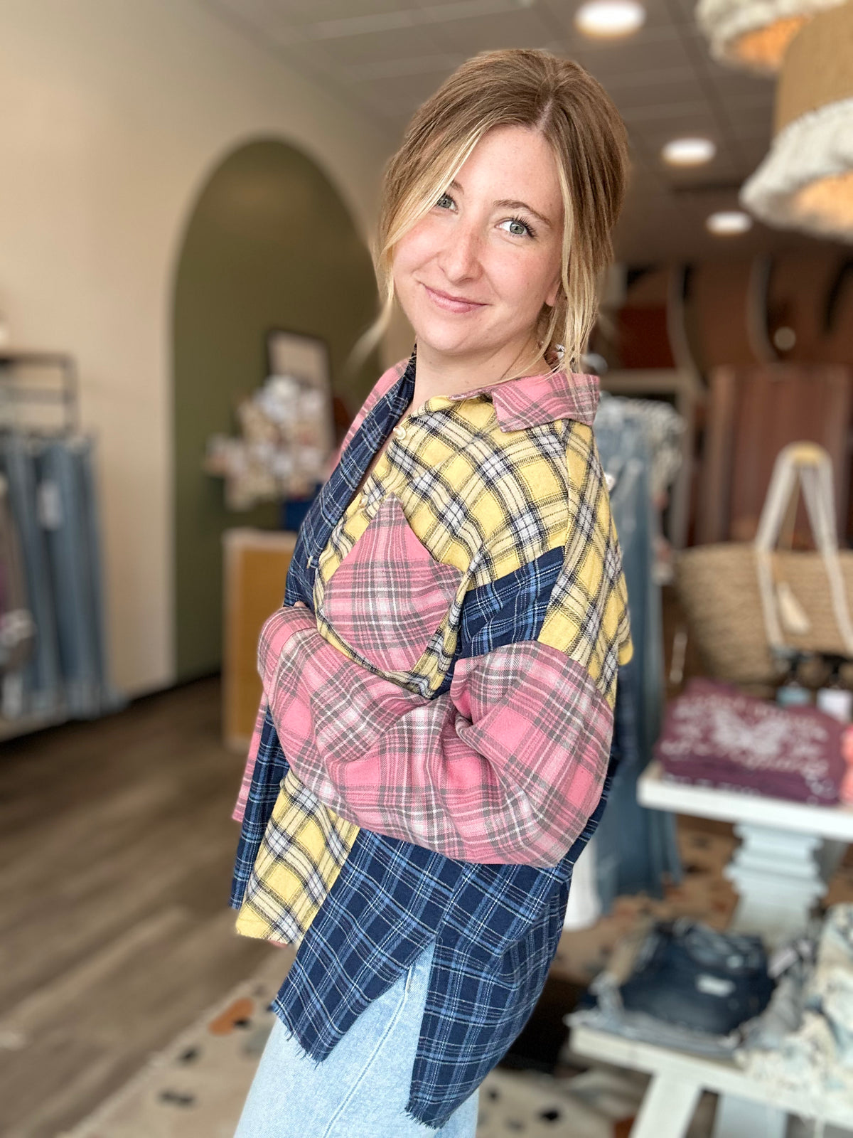 Melanie Flannel-Aemi + Co-R3vel Threads, Women's Fashion Boutique, Located in Hudsonville, Michigan