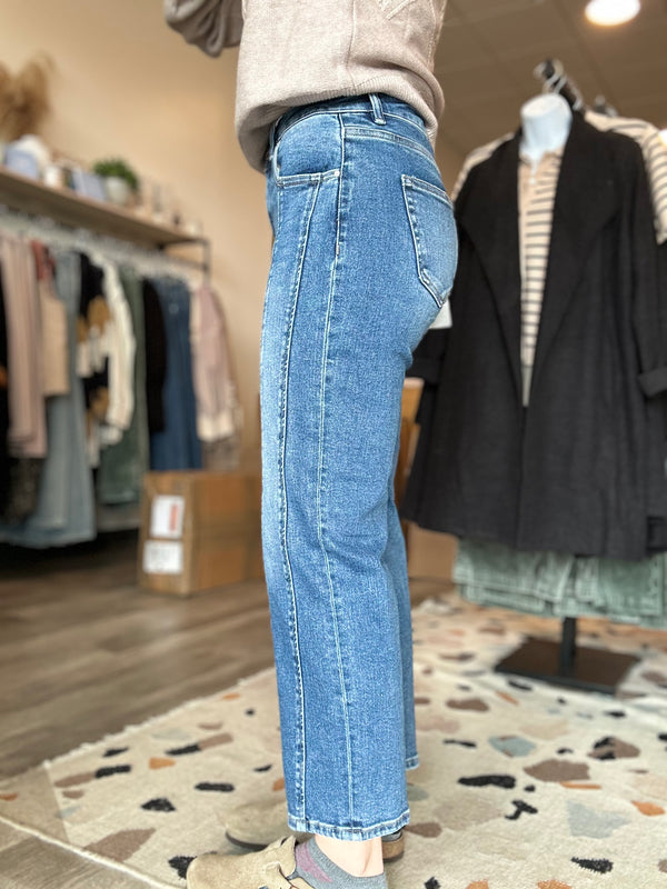 Avery High rise Crop Straight-Risen-R3vel Threads, Women's Fashion Boutique, Located in Hudsonville, Michigan