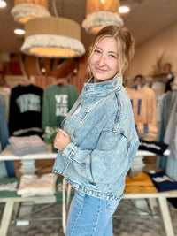 Harlowe Denim Jacket-Bluivy-R3vel Threads, Women's Fashion Boutique, Located in Hudsonville, Michigan