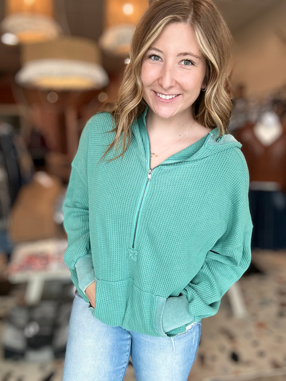 Charlee Half Zip-Bibi-R3vel Threads, Women's Fashion Boutique, Located in Hudsonville, Michigan