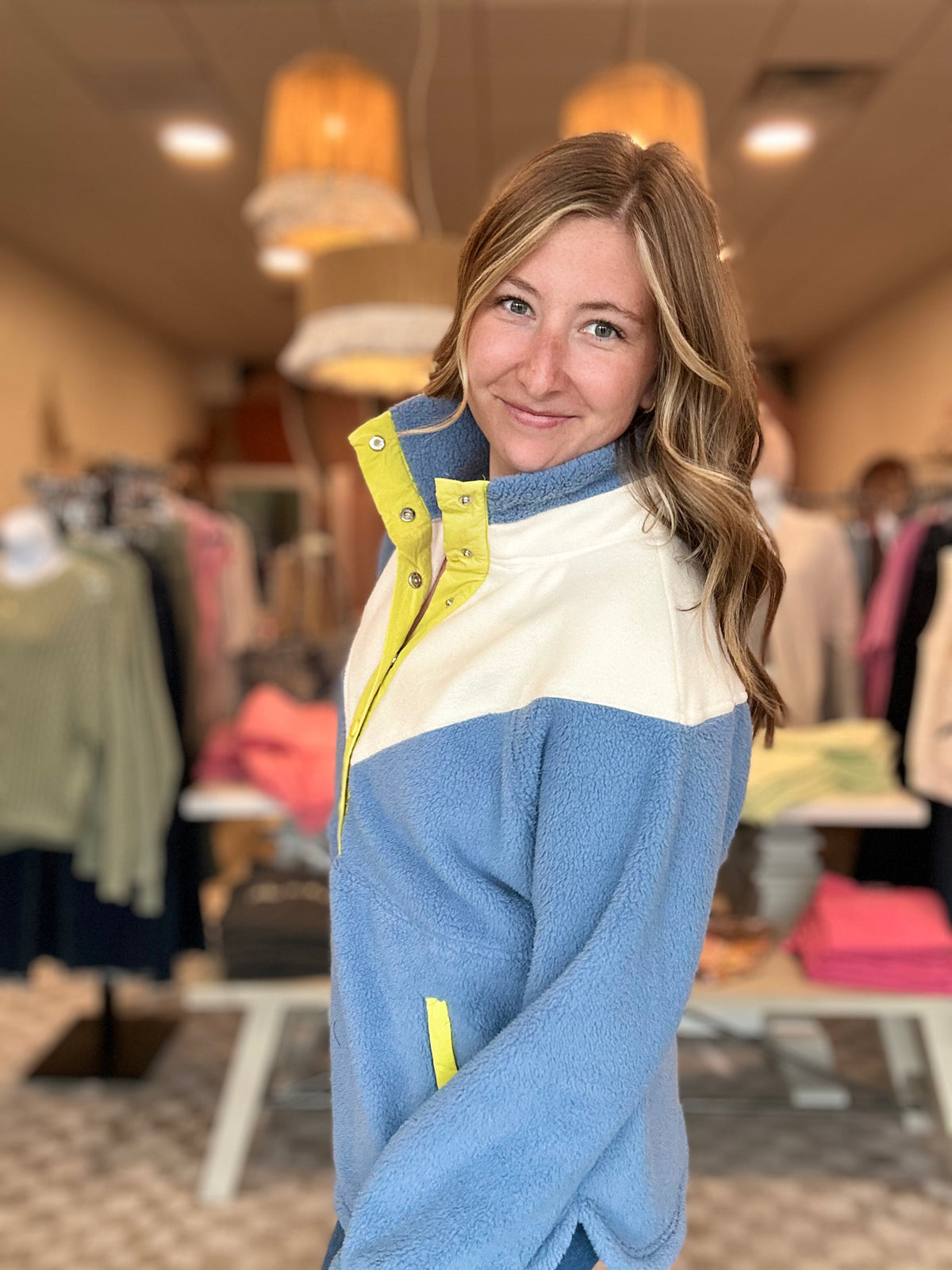 Chloe Fleece Pullover-very j-R3vel Threads, Women's Fashion Boutique, Located in Hudsonville, Michigan