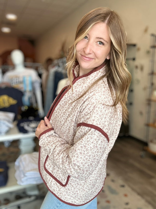 Mindy Jacket- Pink-Doe & Rae-R3vel Threads, Women's Fashion Boutique, Located in Hudsonville, Michigan