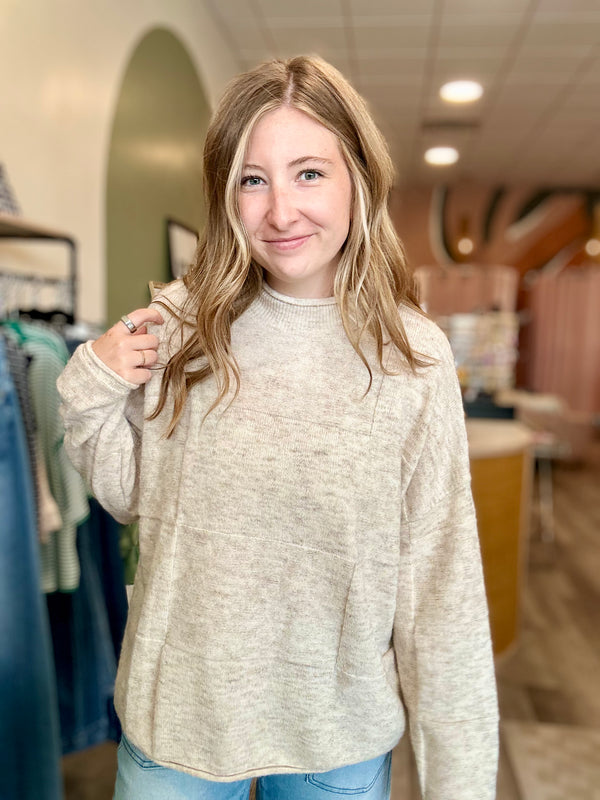 Fletcher Sweater-Blu Pepper-R3vel Threads, Women's Fashion Boutique, Located in Hudsonville, Michigan