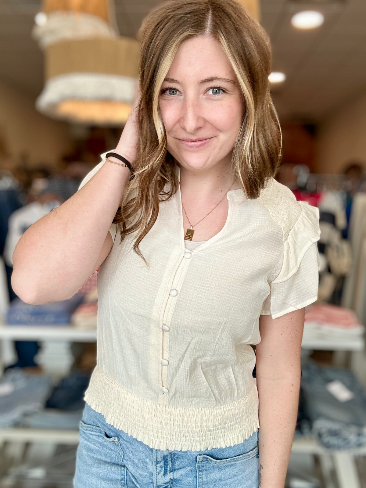 Megan Top-Doe & Rae-R3vel Threads, Women's Fashion Boutique, Located in Hudsonville, Michigan