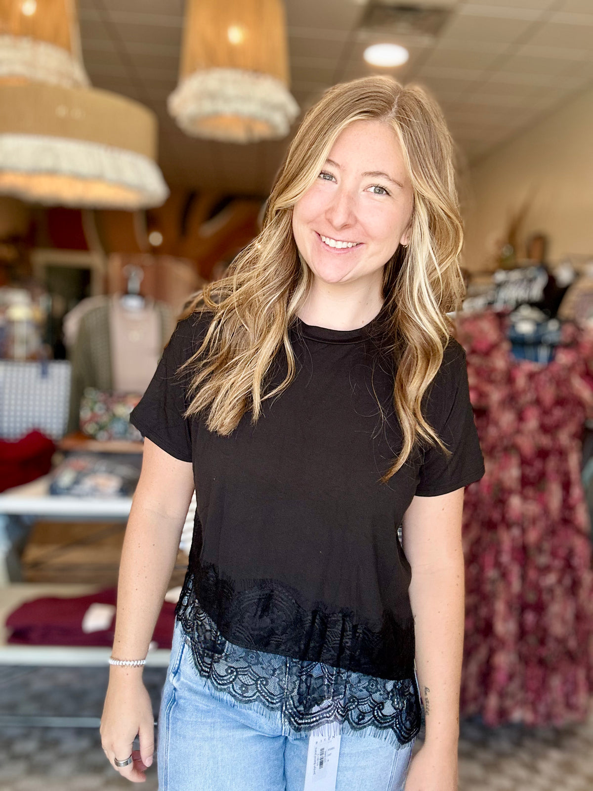 Faith Top- Black-Les Amis-R3vel Threads, Women's Fashion Boutique, Located in Hudsonville, Michigan