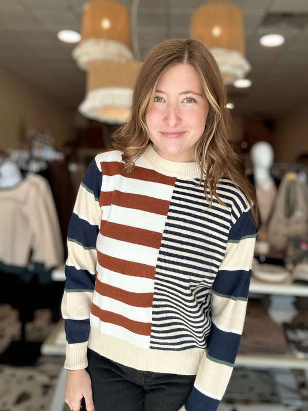 Jessi Sweater-Blue B-R3vel Threads, Women's Fashion Boutique, Located in Hudsonville, Michigan