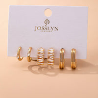 Crystal & Gold Hoop Earring Set-JOSSLYN by wall to wall-R3vel Threads, Women's Fashion Boutique, Located in Hudsonville, Michigan