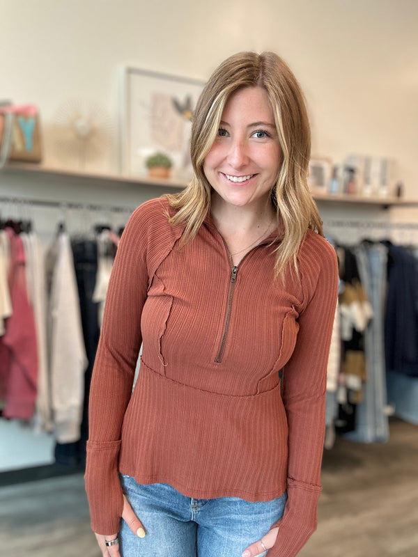 Willow Half Zip-Doe & Rae-R3vel Threads, Women's Fashion Boutique, Located in Hudsonville, Michigan