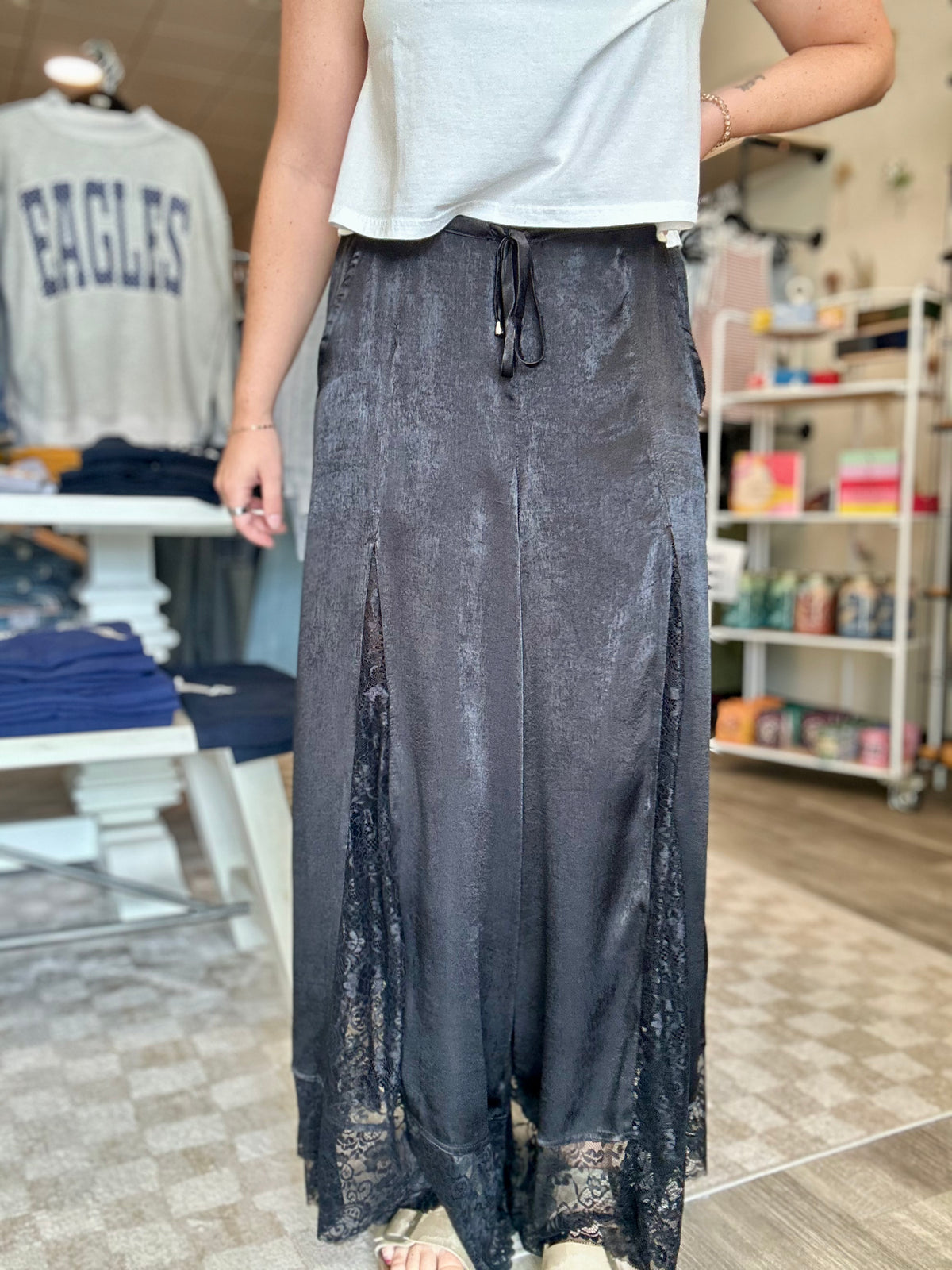 Selah Silk Palazzo Pant-Bluivy-R3vel Threads, Women's Fashion Boutique, Located in Hudsonville, Michigan