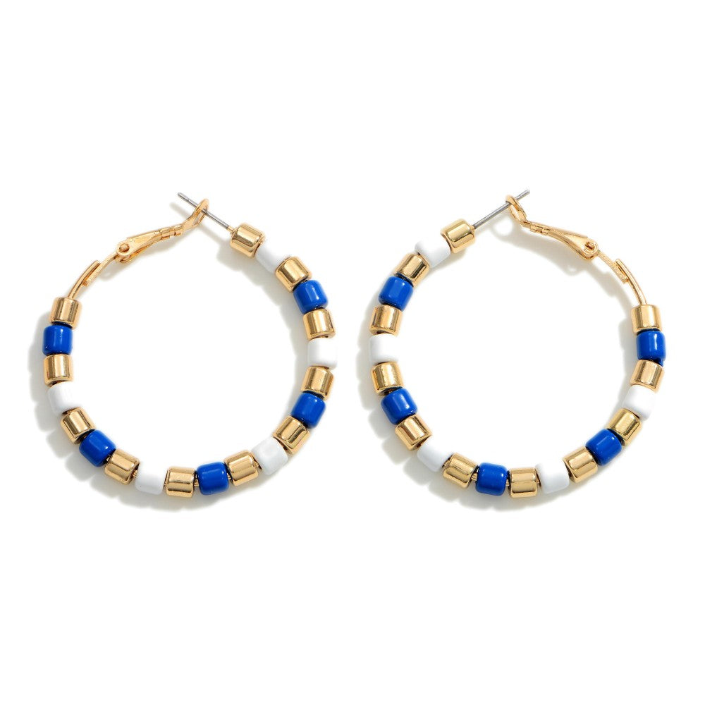 Gold/Blue Hoop-Judson & Co-R3vel Threads, Women's Fashion Boutique, Located in Hudsonville, Michigan