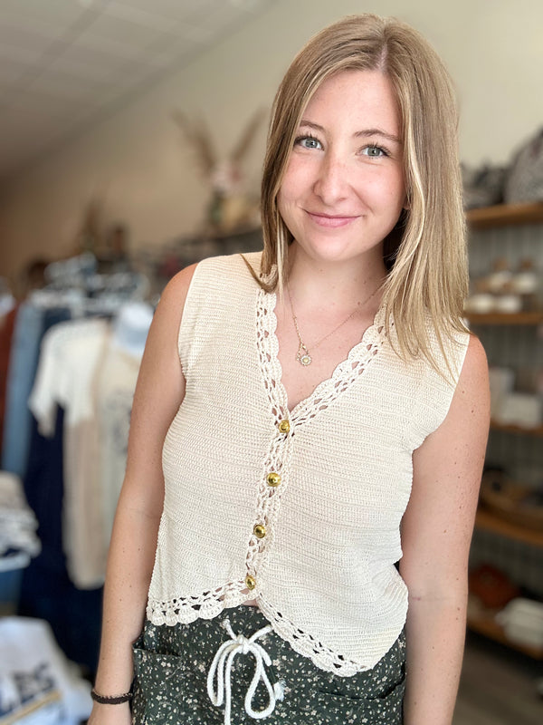 Audra Crochet Vest-Anniewear-R3vel Threads, Women's Fashion Boutique, Located in Hudsonville, Michigan