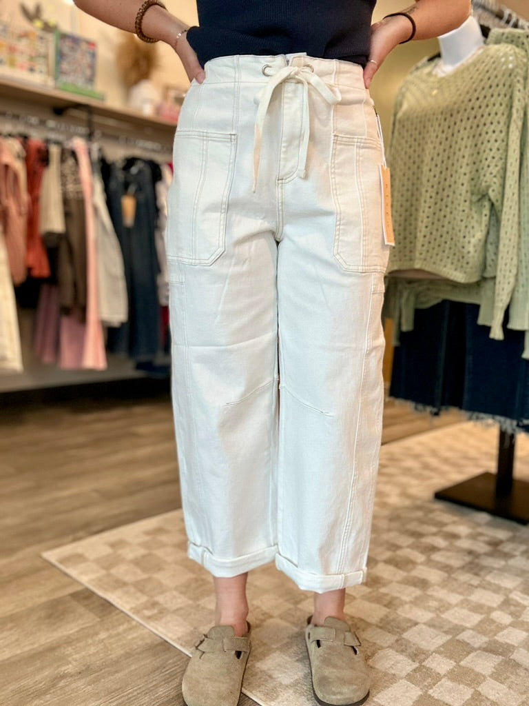 Kristen High Rise Crop Barrel-Risen-R3vel Threads, Women's Fashion Boutique, Located in Hudsonville, Michigan