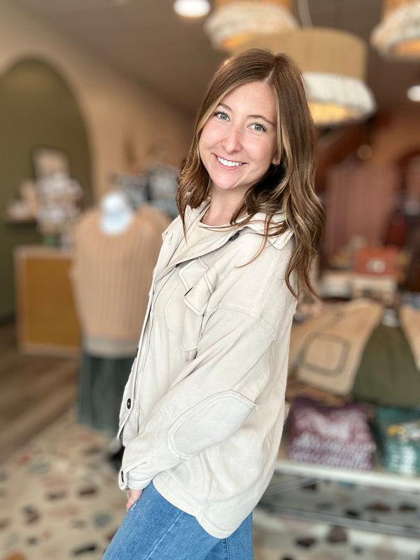 Faith Fleece Shacket-Zenana-R3vel Threads, Women's Fashion Boutique, Located in Hudsonville, Michigan
