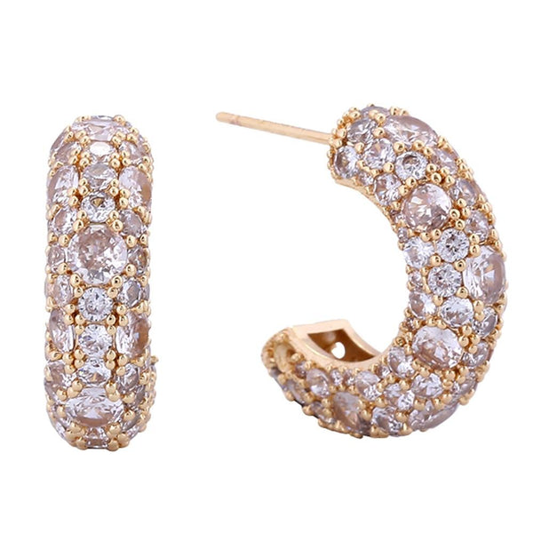 Gold Pave Hoop-r3velthreads-R3vel Threads, Women's Fashion Boutique, Located in Hudsonville, Michigan