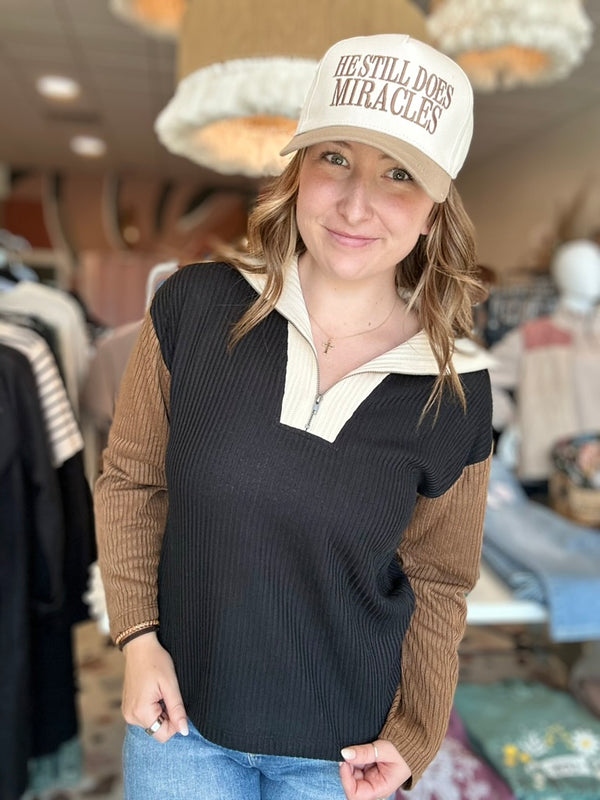 Alice Half Zip-Doe & Rae-R3vel Threads, Women's Fashion Boutique, Located in Hudsonville, Michigan