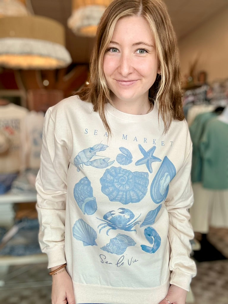 Sea Le Vie Sweatshirt-Whitney | Chaudoin Creations-R3vel Threads, Women's Fashion Boutique, Located in Hudsonville, Michigan