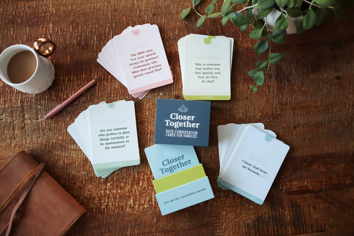 Closer Together: Christian Family Conversation Cards-Paper Peony Press-R3vel Threads, Women's Fashion Boutique, Located in Hudsonville, Michigan